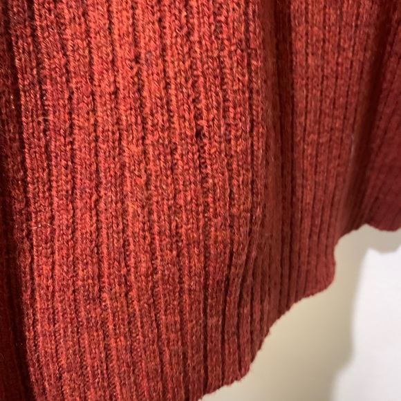 ROBERT BRUCE RUSTIC ORANGE RIBBED SHETLAND WOOL BLEND LONG SLEEVE SWEATER SZ MED - Picture 11 of 14